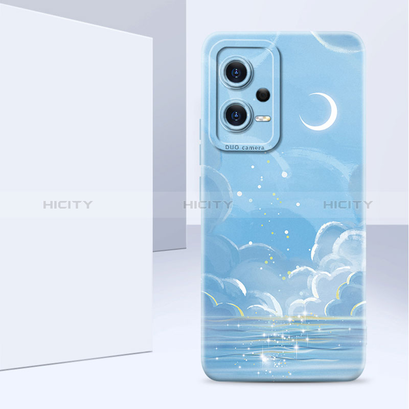 Coque Silicone Motif Fantaisie Souple Couleur Unie Etui Housse pour Xiaomi Redmi Note 12 Pro 5G Plus