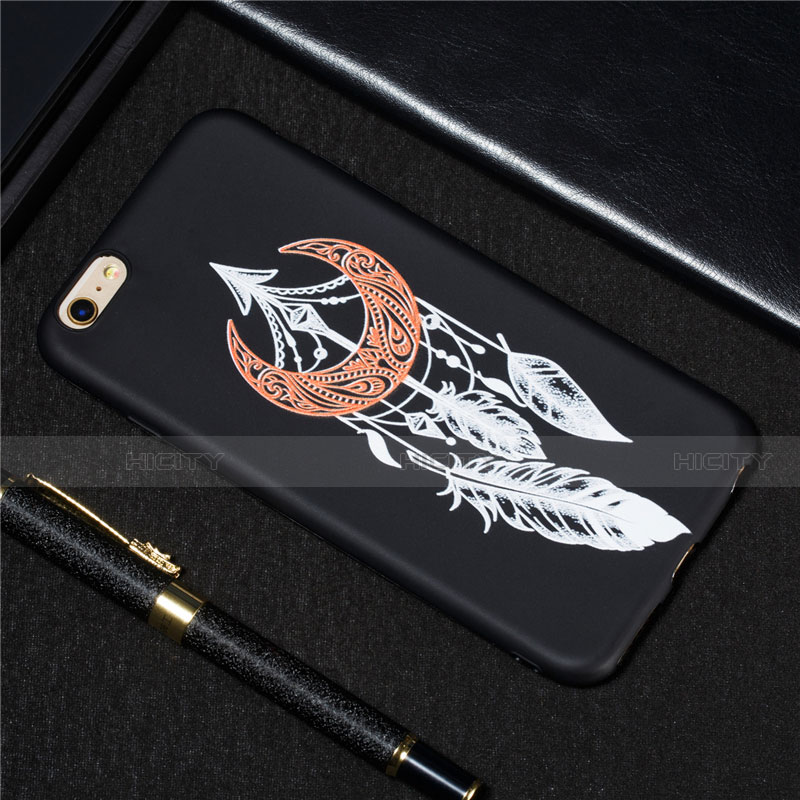 Coque Silicone Motif Fantaisie Souple Couleur Unie Etui Housse S01 pour Apple iPhone 6 Plus