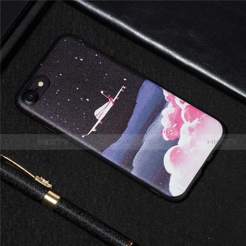 Coque Silicone Motif Fantaisie Souple Couleur Unie Etui Housse S01 pour Apple iPhone 8 Plus