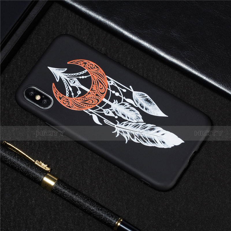 Coque Silicone Motif Fantaisie Souple Couleur Unie Etui Housse S01 pour Apple iPhone Xs Max Plus