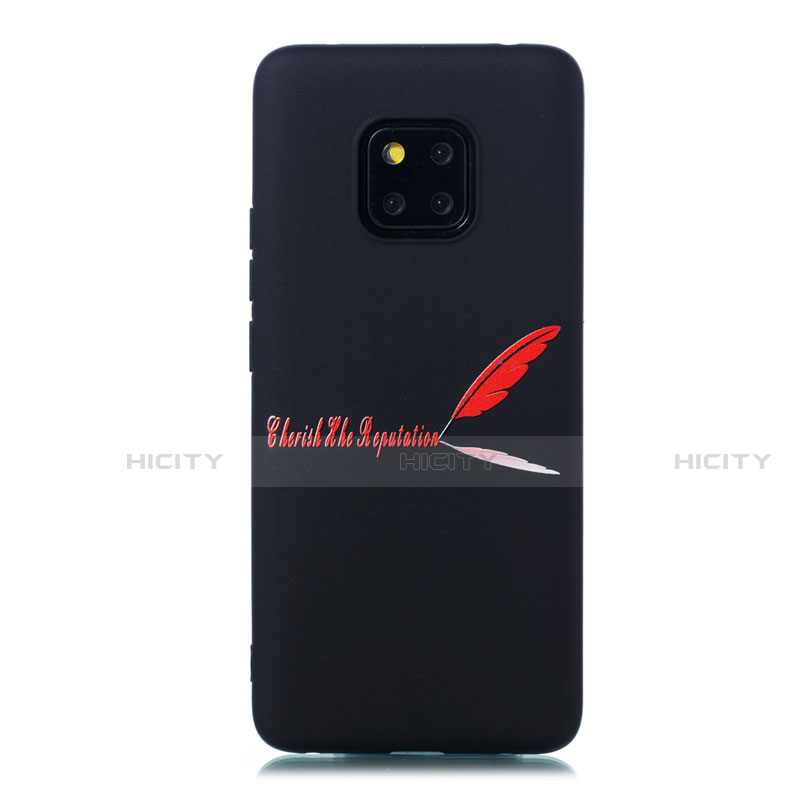 Coque Silicone Motif Fantaisie Souple Couleur Unie Etui Housse S01 pour Huawei Mate 20 Pro Rouge Plus