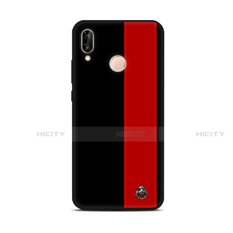 Coque Silicone Motif Fantaisie Souple Couleur Unie Etui Housse S01 pour Huawei Nova 3e Rouge Plus