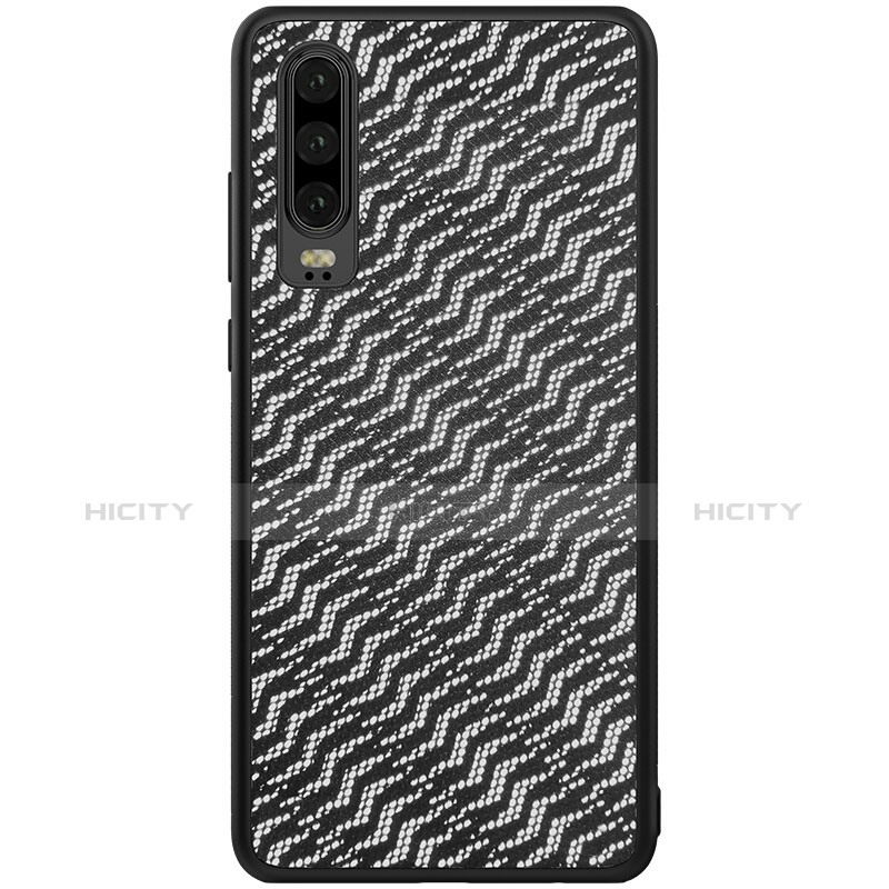 Coque Silicone Motif Fantaisie Souple Couleur Unie Etui Housse S01 pour Huawei P30 Noir Plus