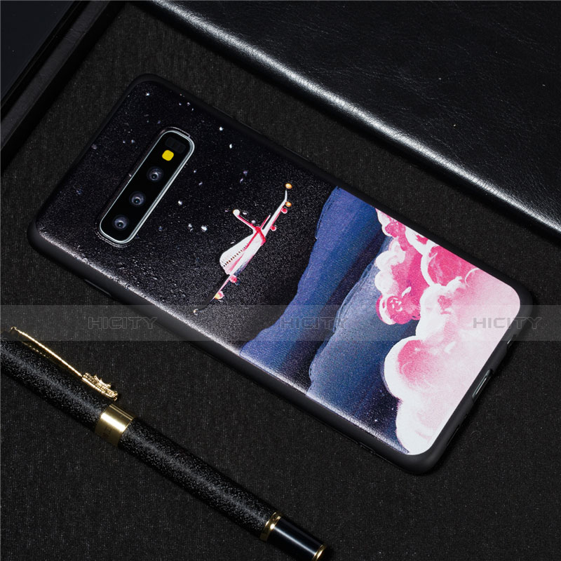 Coque Silicone Motif Fantaisie Souple Couleur Unie Etui Housse S01 pour Samsung Galaxy S10 5G Plus