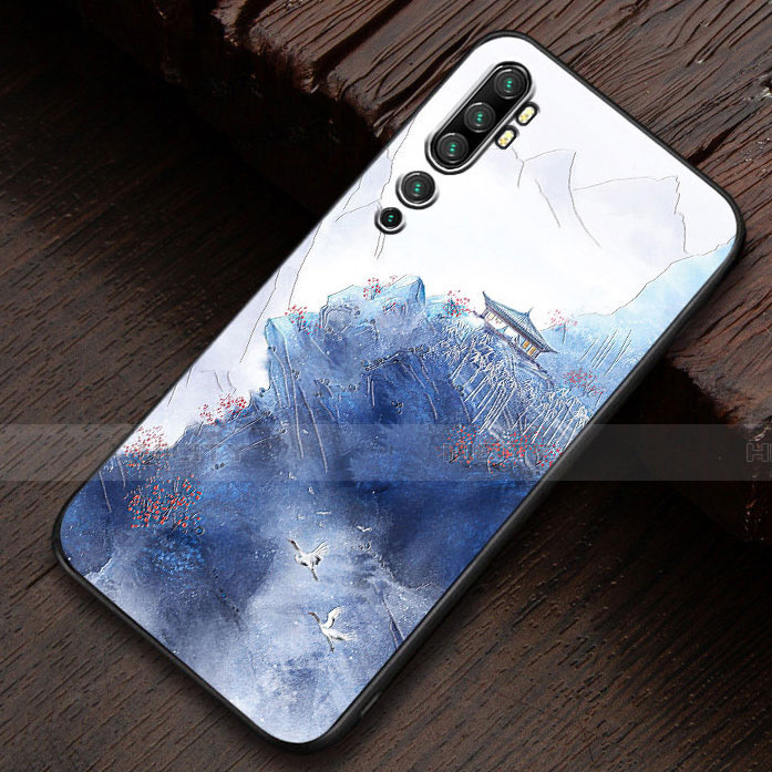 Coque Silicone Motif Fantaisie Souple Couleur Unie Etui Housse S01 pour Xiaomi Mi Note 10 Pro Plus