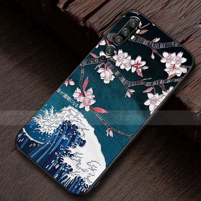 Coque Silicone Motif Fantaisie Souple Couleur Unie Etui Housse S01 pour Xiaomi Mi Note 10 Pro Vert Plus