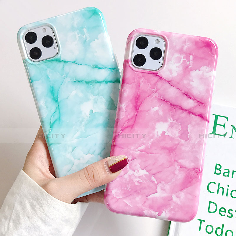 Coque Silicone Motif Fantaisie Souple Couleur Unie Etui Housse S02 pour Apple iPhone 11 Pro Max Plus