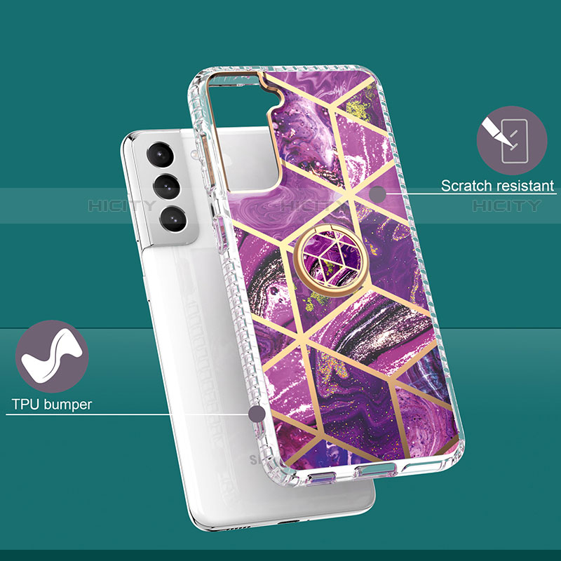 Coque Silicone Motif Fantaisie Souple Couleur Unie Etui Housse S02 pour Samsung Galaxy S21 Plus 5G Plus