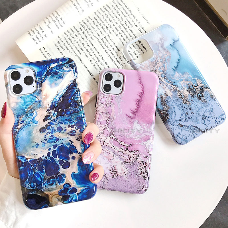 Coque Silicone Motif Fantaisie Souple Couleur Unie Etui Housse S03 pour Apple iPhone 11 Pro Max Plus