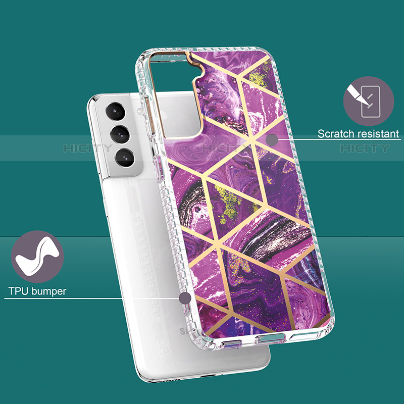 Coque Silicone Motif Fantaisie Souple Couleur Unie Etui Housse S03 pour Samsung Galaxy S21 5G Plus