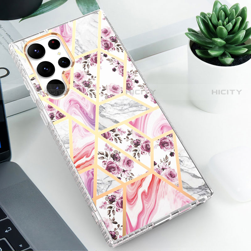 Coque Silicone Motif Fantaisie Souple Couleur Unie Etui Housse S03 pour Samsung Galaxy S21 Ultra 5G Plus