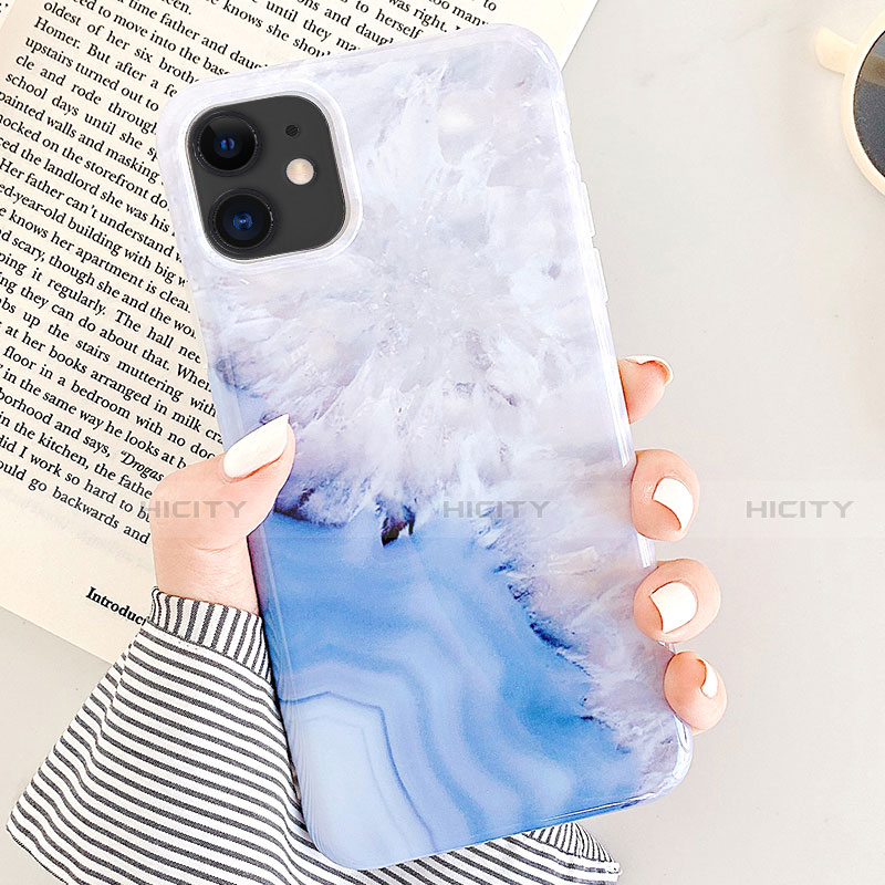 Coque Silicone Motif Fantaisie Souple Couleur Unie Etui Housse S04 pour Apple iPhone 11 Plus