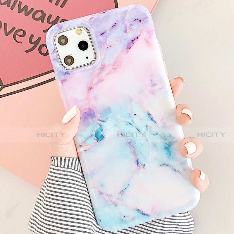 Coque Silicone Motif Fantaisie Souple Couleur Unie Etui Housse S04 pour Apple iPhone 11 Pro Plus