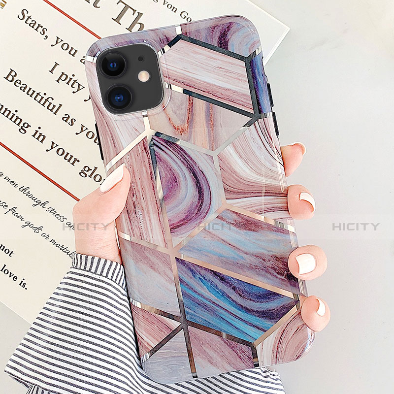 Coque Silicone Motif Fantaisie Souple Couleur Unie Etui Housse S05 pour Apple iPhone 11 Plus