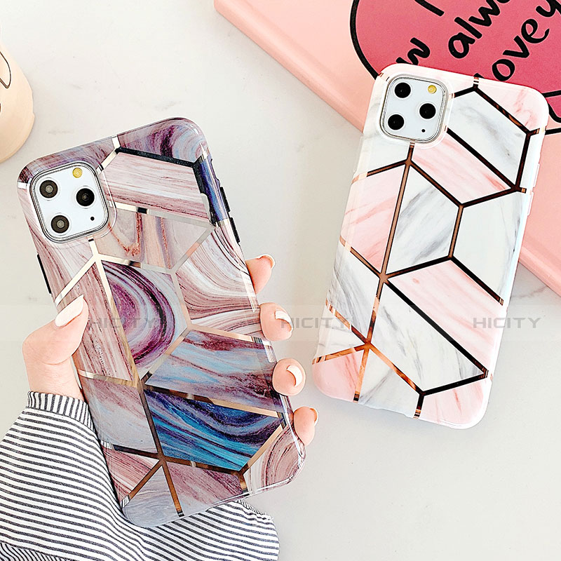 Coque Silicone Motif Fantaisie Souple Couleur Unie Etui Housse S05 pour Apple iPhone 11 Pro Plus