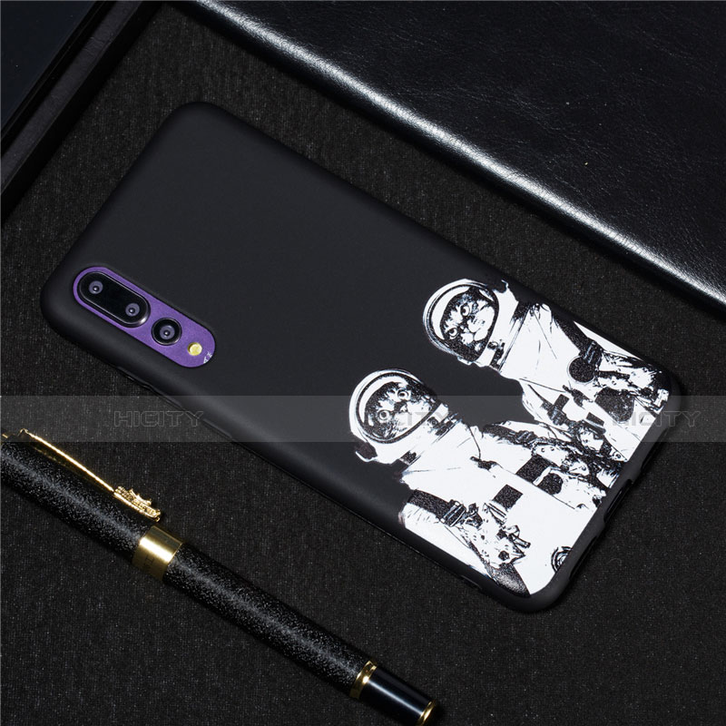 Coque Silicone Motif Fantaisie Souple Couleur Unie Etui Housse S05 pour Huawei P20 Pro Plus