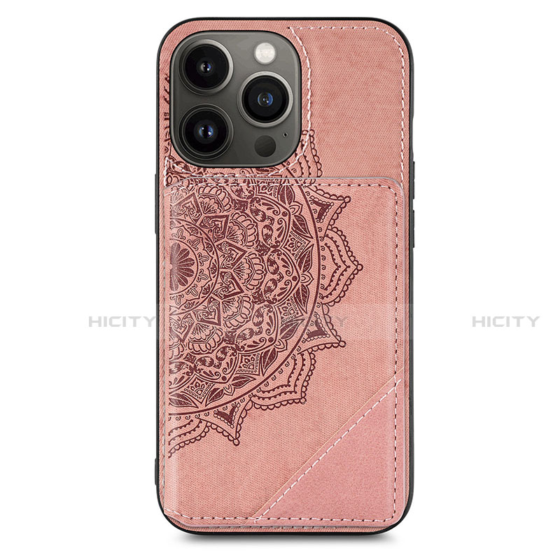 Coque Silicone Motif Fantaisie Souple Couleur Unie Etui Housse S06 pour Apple iPhone 13 Pro Or Rose Plus