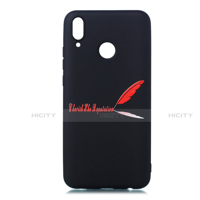 Coque Silicone Motif Fantaisie Souple Couleur Unie Etui Housse S06 pour Huawei Y9 (2019) Rouge Plus