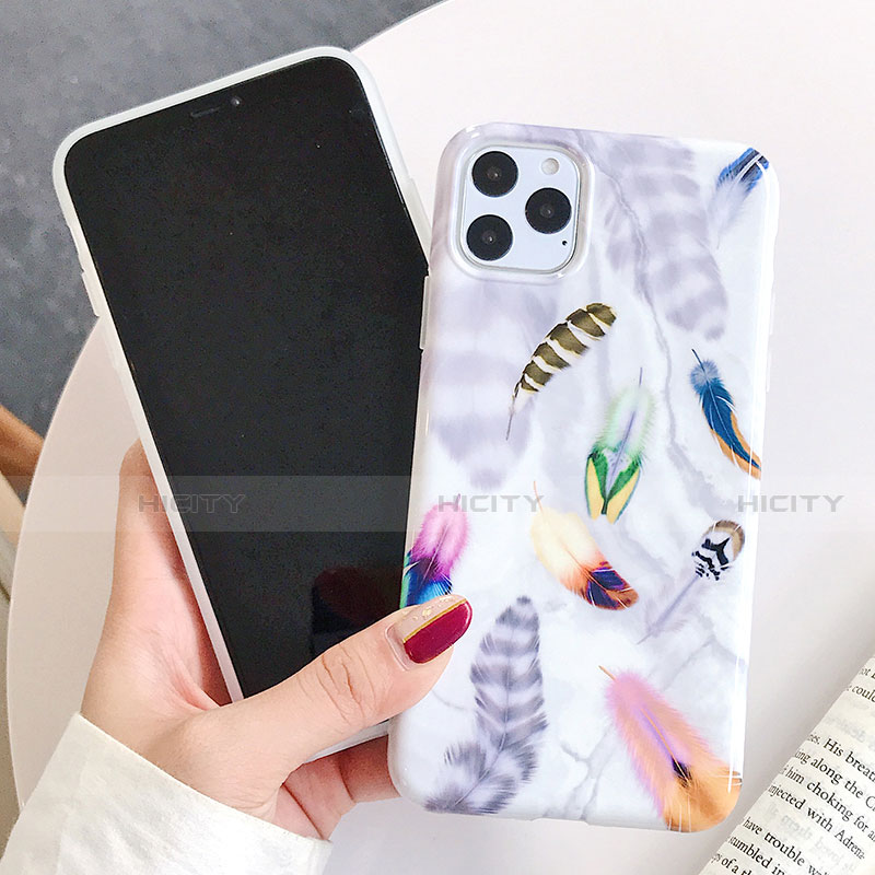 Coque Silicone Motif Fantaisie Souple Couleur Unie Etui Housse S08 pour Apple iPhone 11 Pro Max Plus