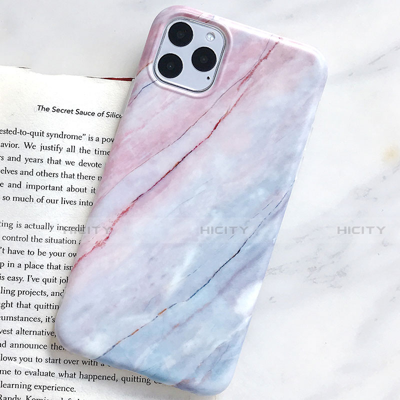 Coque Silicone Motif Fantaisie Souple Couleur Unie Etui Housse S10 pour Apple iPhone 11 Pro Cyan Plus