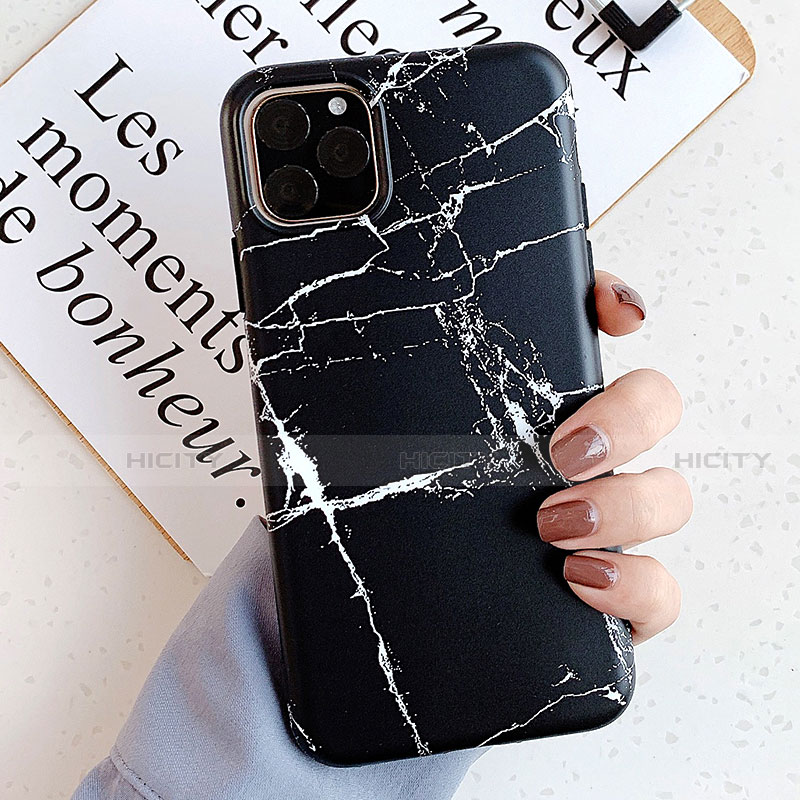 Coque Silicone Motif Fantaisie Souple Couleur Unie Etui Housse S11 pour Apple iPhone 11 Pro Max Plus