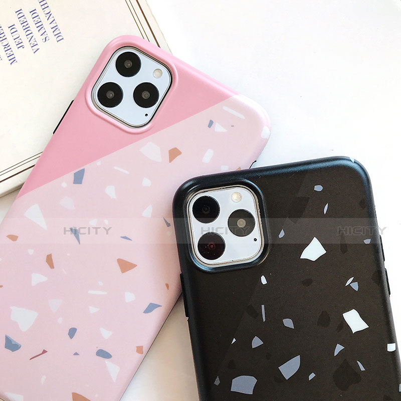 Coque Silicone Motif Fantaisie Souple Couleur Unie Etui Housse S12 pour Apple iPhone 11 Pro Max Plus