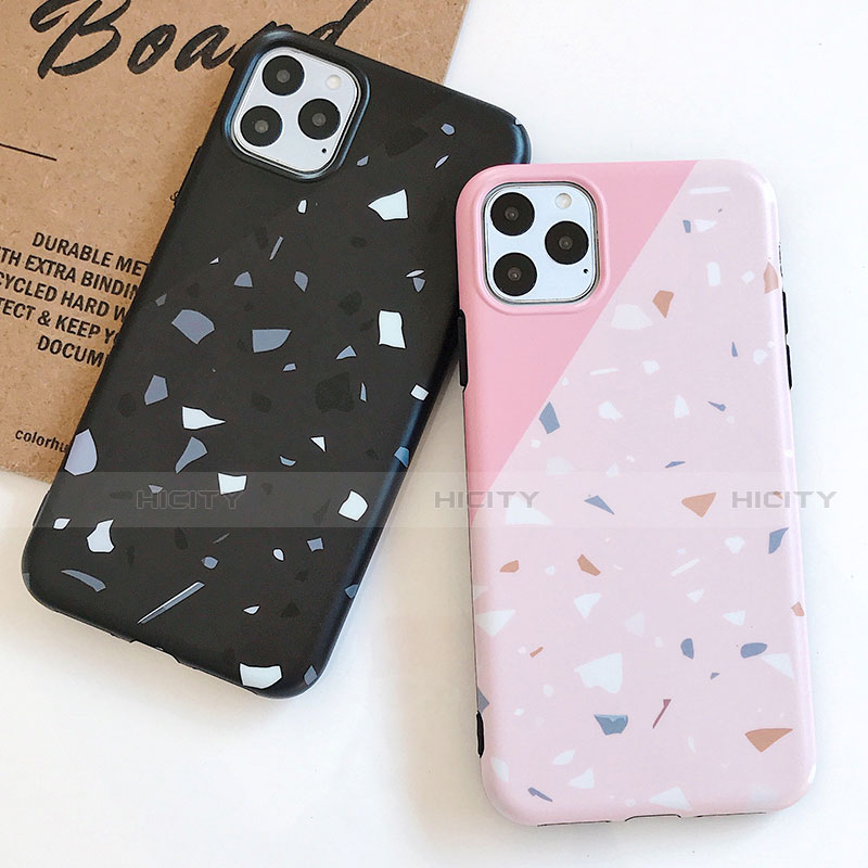 Coque Silicone Motif Fantaisie Souple Couleur Unie Etui Housse S12 pour Apple iPhone 11 Pro Plus