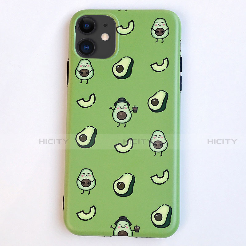 Coque Silicone Motif Fantaisie Souple Couleur Unie Etui Housse S14 pour Apple iPhone 11 Plus