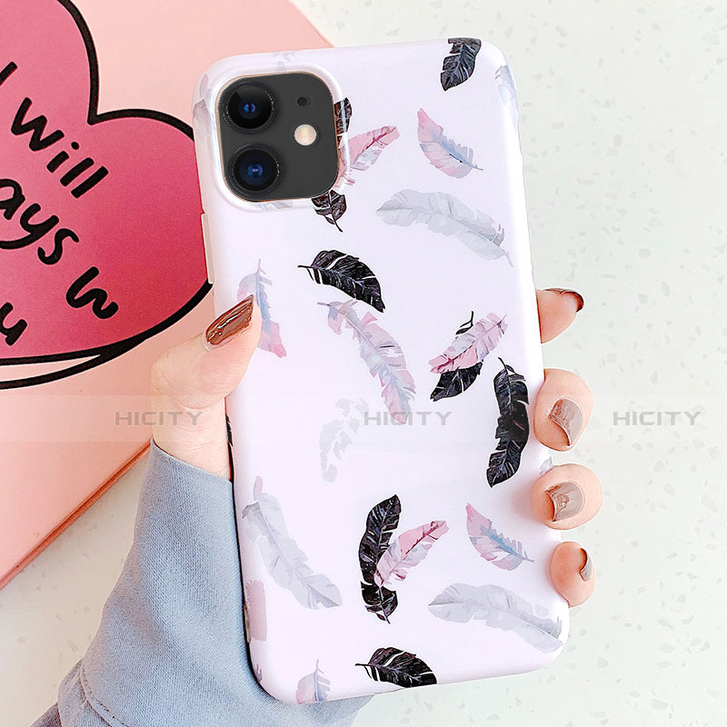 Coque Silicone Motif Fantaisie Souple Couleur Unie Etui Housse S15 pour Apple iPhone 11 Rose Plus