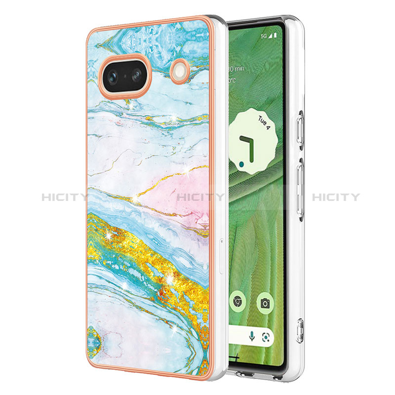 Coque Silicone Motif Fantaisie Souple Couleur Unie Etui Housse Y01B pour Google Pixel 7a 5G Colorful Plus