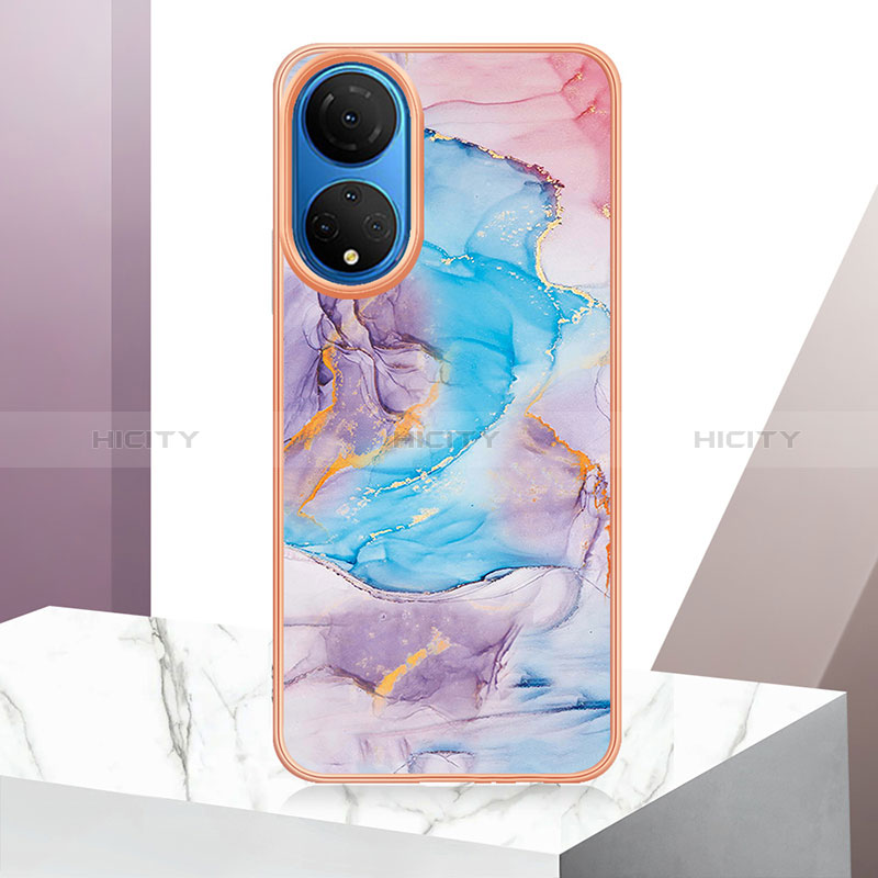 Coque Silicone Motif Fantaisie Souple Couleur Unie Etui Housse Y01B pour Huawei Honor X7 Bleu Plus