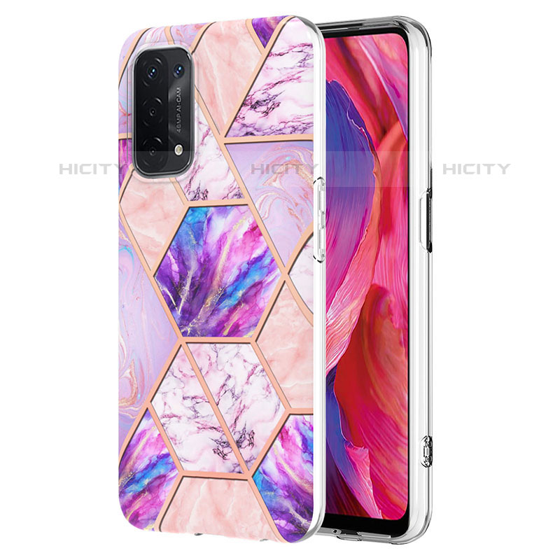 Coque Silicone Motif Fantaisie Souple Couleur Unie Etui Housse Y01B pour OnePlus Nord N200 5G Violet Clair Plus