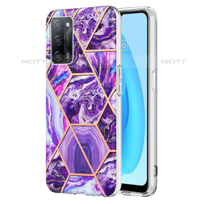 Coque Silicone Motif Fantaisie Souple Couleur Unie Etui Housse Y01B pour Oppo A55 5G Plus