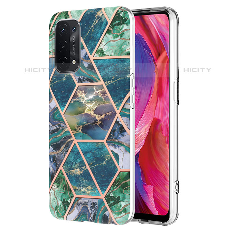 Coque Silicone Motif Fantaisie Souple Couleur Unie Etui Housse Y01B pour Oppo A93 5G Vert Nuit Plus