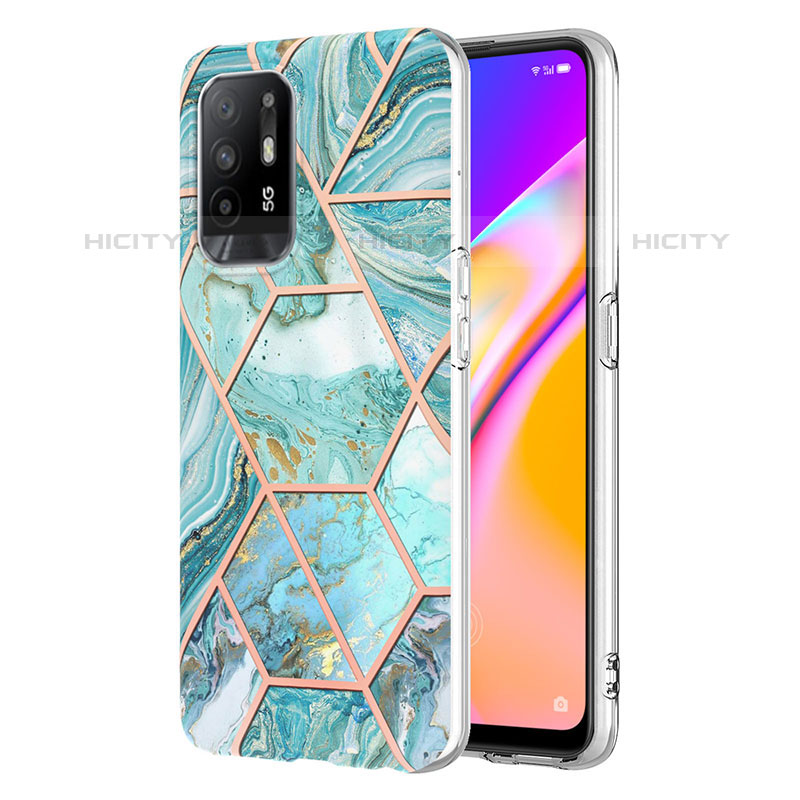 Coque Silicone Motif Fantaisie Souple Couleur Unie Etui Housse Y01B pour Oppo F19 Pro+ Plus 5G Pastel Vert Plus