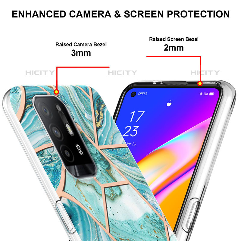 Coque Silicone Motif Fantaisie Souple Couleur Unie Etui Housse Y01B pour Oppo Reno5 Z 5G Plus