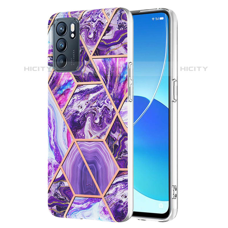 Coque Silicone Motif Fantaisie Souple Couleur Unie Etui Housse Y01B pour Oppo Reno6 5G Plus