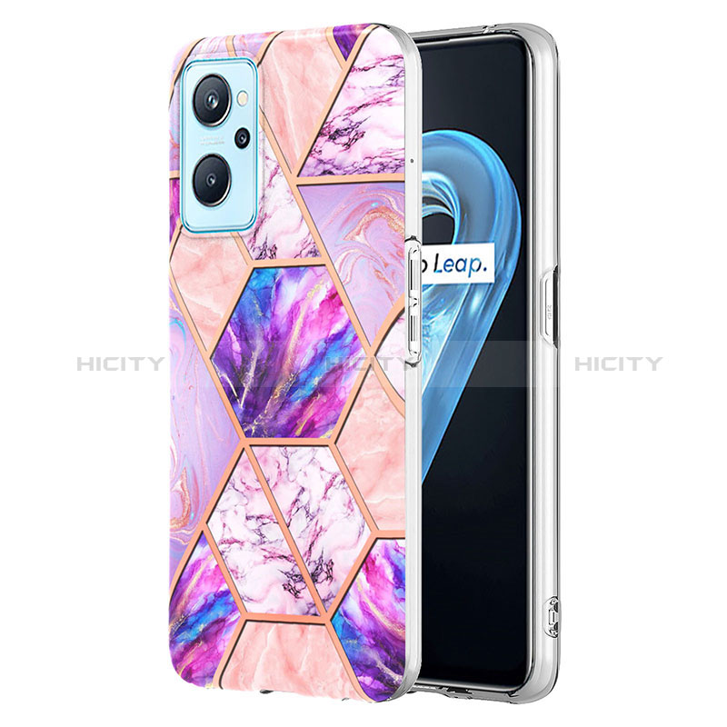 Coque Silicone Motif Fantaisie Souple Couleur Unie Etui Housse Y01B pour Realme 9i 4G Violet Clair Plus