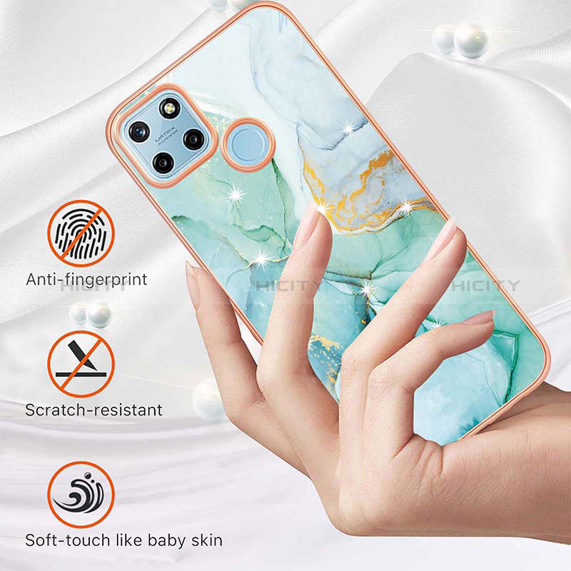 Coque Silicone Motif Fantaisie Souple Couleur Unie Etui Housse Y01B pour Realme C21Y Plus