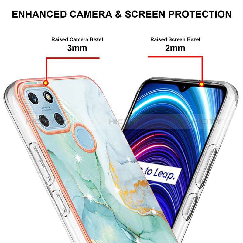 Coque Silicone Motif Fantaisie Souple Couleur Unie Etui Housse Y01B pour Realme C21Y Plus