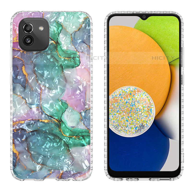 Coque Silicone Motif Fantaisie Souple Couleur Unie Etui Housse Y01B pour Samsung Galaxy A03 Mixte Plus