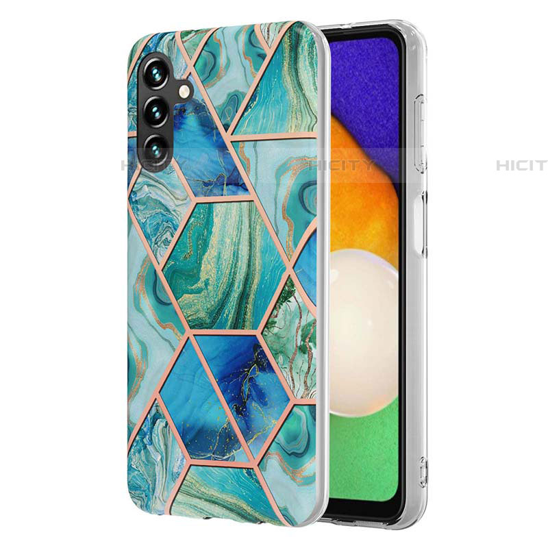 Coque Silicone Motif Fantaisie Souple Couleur Unie Etui Housse Y01B pour Samsung Galaxy A04s Vert Plus