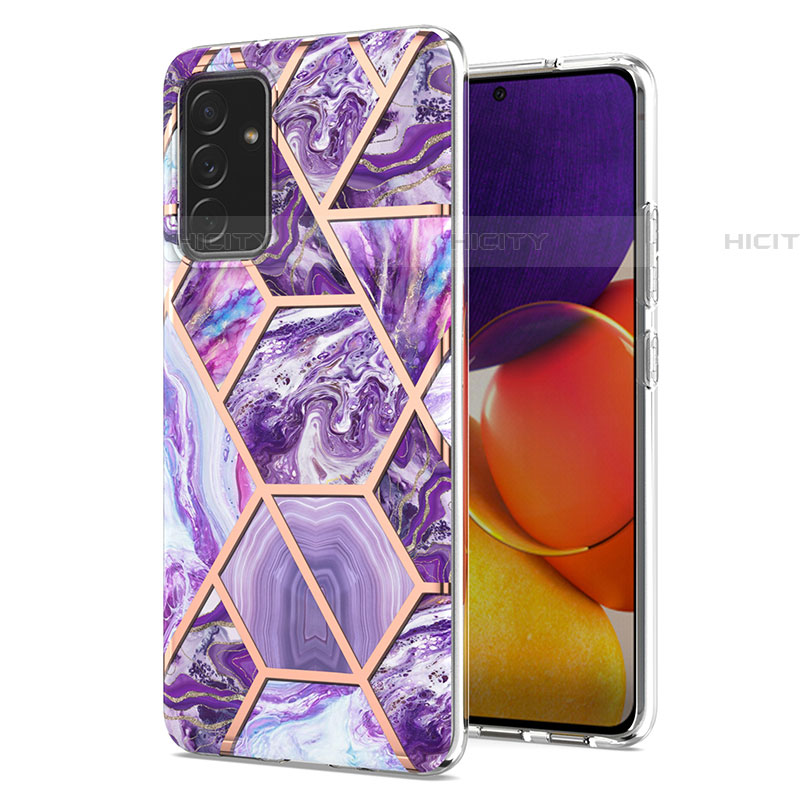 Coque Silicone Motif Fantaisie Souple Couleur Unie Etui Housse Y01B pour Samsung Galaxy A05s Violet Plus