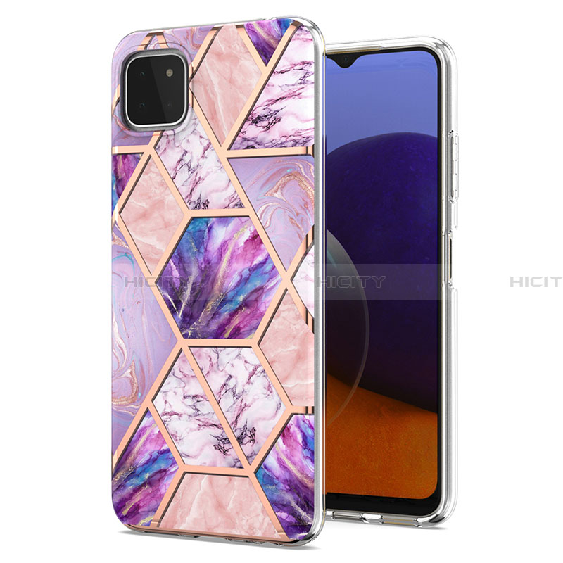 Coque Silicone Motif Fantaisie Souple Couleur Unie Etui Housse Y01B pour Samsung Galaxy A22 5G Plus