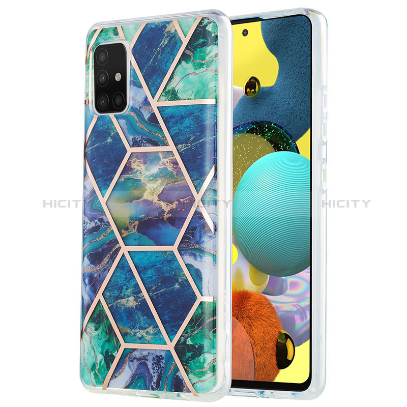 Coque Silicone Motif Fantaisie Souple Couleur Unie Etui Housse Y01B pour Samsung Galaxy A51 5G Vert Nuit Plus