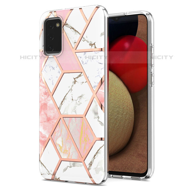 Coque Silicone Motif Fantaisie Souple Couleur Unie Etui Housse Y01B pour Samsung Galaxy M02s Rose Plus