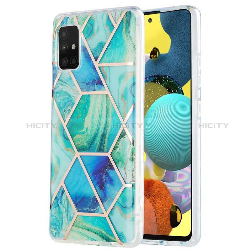 Coque Silicone Motif Fantaisie Souple Couleur Unie Etui Housse Y01B pour Samsung Galaxy M40S Vert Plus