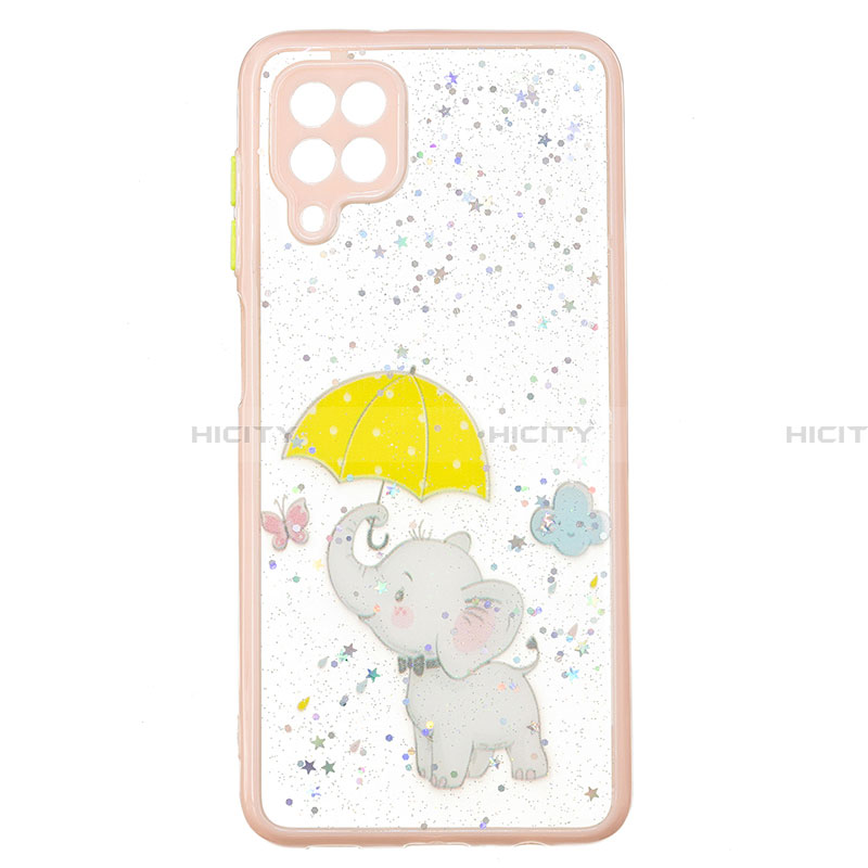 Coque Silicone Motif Fantaisie Souple Couleur Unie Etui Housse Y01X pour Samsung Galaxy A22 4G Jaune Plus