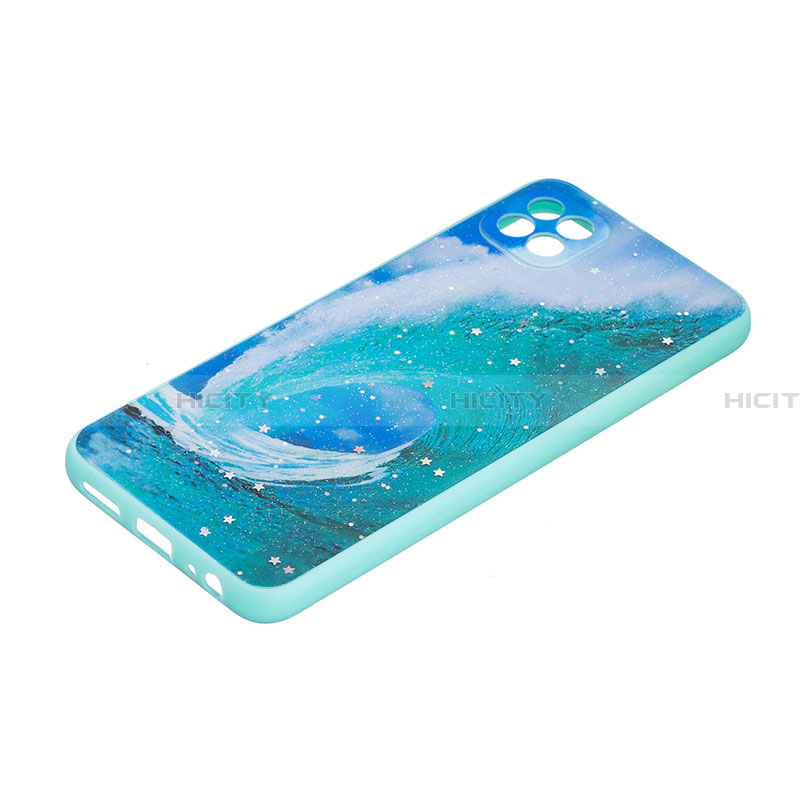 Coque Silicone Motif Fantaisie Souple Couleur Unie Etui Housse Y01X pour Samsung Galaxy A22 5G Vert Plus