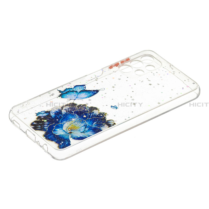 Coque Silicone Motif Fantaisie Souple Couleur Unie Etui Housse Y01X pour Samsung Galaxy A32 5G Bleu Plus